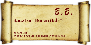 Baszler Bereniké névjegykártya